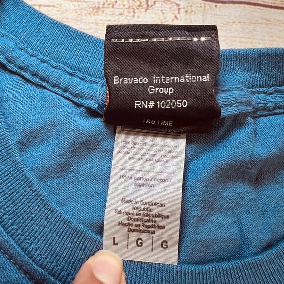 Vintage Harley Davidson Rockstar Fort Myers FL T-Shirt Size Large Blue Surfboard - Picture 4 of 11